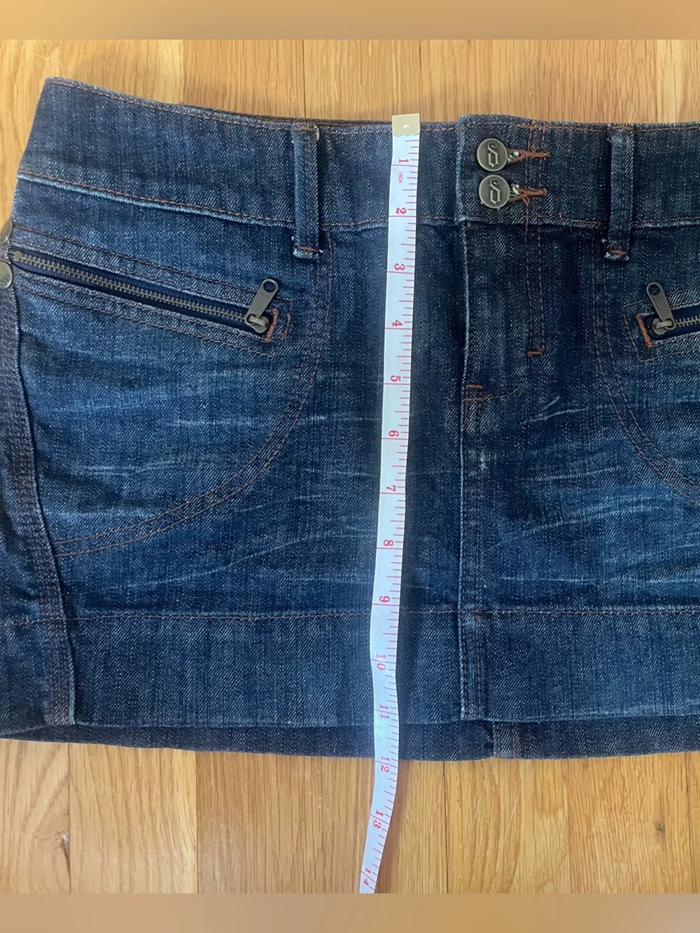Denim mini skirt